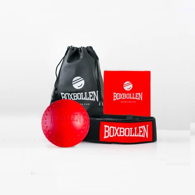 Boxball Reflex Training Set, Adjustable Velcro Headband, Elastic String With Soft Ball, Water Resistant Carry Pouch, QR-Code Licence To The Boxball App