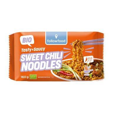 followfood Bio Tasty + Saucy Sweet Chili Noodles 160 g X 10