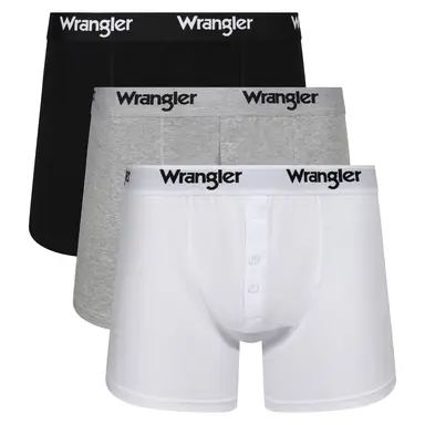 WRANGLER trunkje met knoopjes - TAIT (zwart/wit/grijs marl) - XL