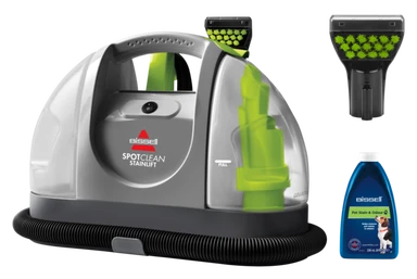 Bissell SpotClean Stain Lift， Carpet Cleaner， Portable Spot Cleaner， Spills & Carpet Stain Remover with HeatWave Technology， Upholstery Cleaner， Carpets， Stairs， Car Seat， Mattress & Sofa Cleaner， 2067E