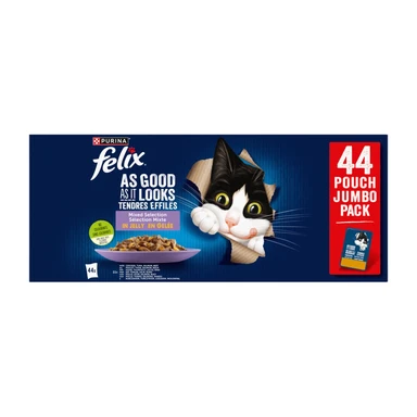 Felix elke dag feest mix selectie natvoer voor katten in gelei 44 x 85 g