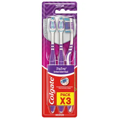Colgate ZigZag Medium Tandenborstels - 3 stuks