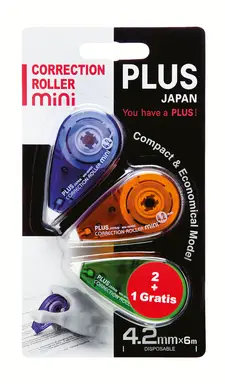 Plus Correction Tape Mini Pack of 3