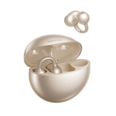 Sanag S6SUltra Earbud Wireless Open Ear Clip Earphones HiFi Stereo bluetooth Headset Intelligent AI S-S6SUltra-CL-Headphones-Champagne gold
