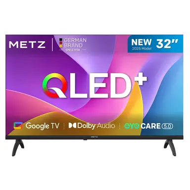 METZ QLED 32 Inch 32MQF7000Z Smart Google TV, HDR10, Dolby Audio, Oogzorg TV, Triple Tuner