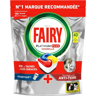 Fairy Tablettes Lave-Vaisselle Platinum Plus Citron - 40