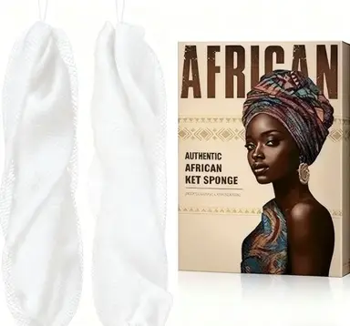 personal care-african net sponge-70g-white+white-with string