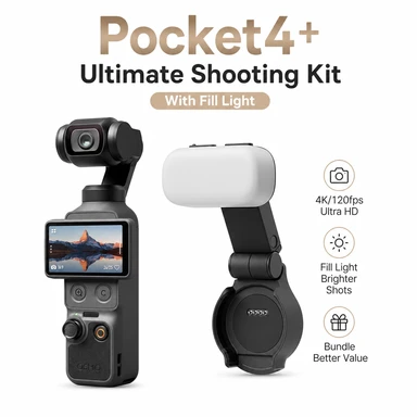 DJI Osmo Pocket 4 Standard Combo&Shokz OpenDots One Black Open-Ear
