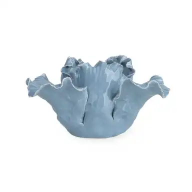 Candlelight Candle Holder Tealight Iris Ceramic Blue