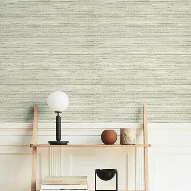 Murgall Woven Grass Peel and Stick Wallpaper Yellow 44x305cm 1 Roll