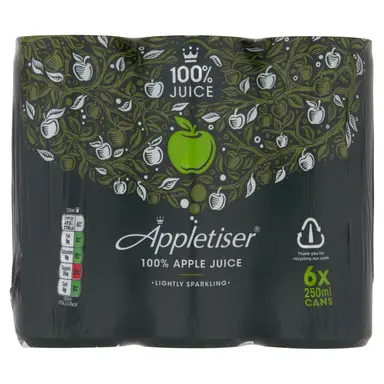 Appletiser 100% Apple Juice Lightly Sparkling 6x250ml