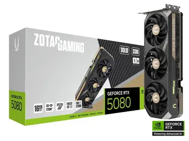 ZOTAC GAMING GeForce RTX 5080 SOLID CORE OC 16GB GDDR7