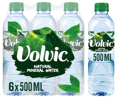 Volvic Still Natural Mineral Spring Bottled Water Multipack  6x500ml
