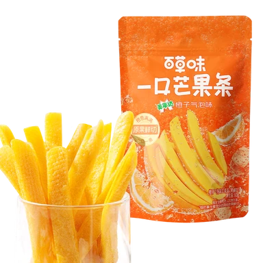 Bai Cao Wei - Barre de mangue en une bouchée (saveur d'orange pétillante) 80g