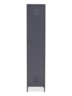 Interiors by Premier Storage Locker Academy Metal Cabinet Grey Tall