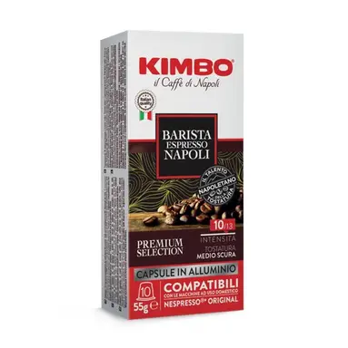 KIMBO Café en capsules ESPRESSO BARISTA NAPOLI  Intensité 10/13, capsules compatibles Nespresso - 10 capsules