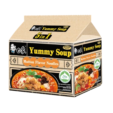 Baixiang noedels in lamsoep 102g*5