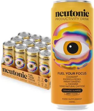 Neutonic Productivity Energy Drinks Orange Sunrise - 12 x 330ml