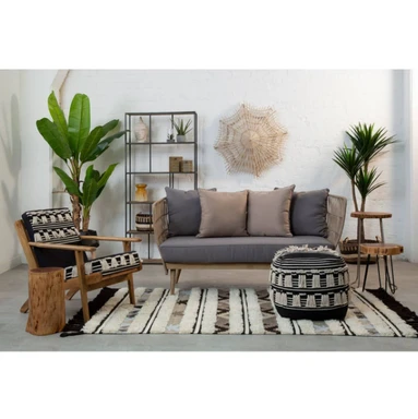 Bosie Rug Jango Tribal Rectangle Natural/Black 120x180cm