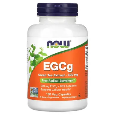 NOW Foods EGCG Green Tea Extract Antioxidant 400mg Daily Wellness Support Capsules - 180 Vegan Capsules