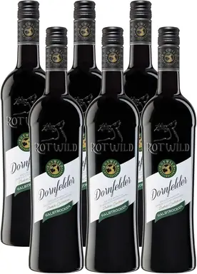 Rotwild dornfelder halbtrocken rotwein 6x0.75 L