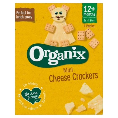 Organix Cheese Crackers 12+ Months 4 x 20g