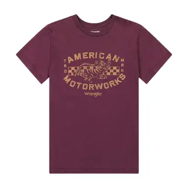 WRANGLER REGULIER T-SHIRT ITALIAANSE PRUIM, L L