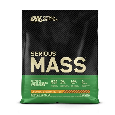 Optimum Nutrition Serious Mass, Chocolade Pindakaas 5450g