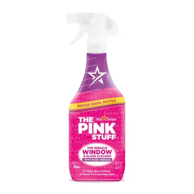 The Pink Stuff The Miracle Window & Glass Cleaner with Rose Vinegar, 850ml