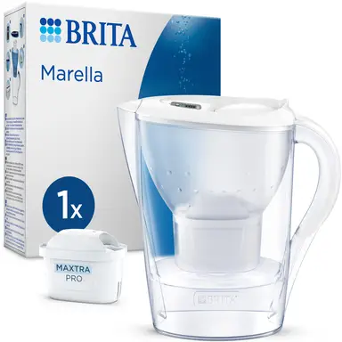 BRITA Water Filter Jug Marella (2.4L) Incl. 1x Maxtra Pro Pure Performance Filter Cartridge