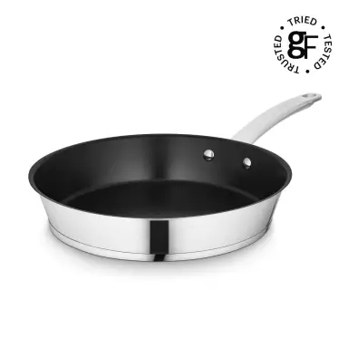 Good Food by Tower 28cm Frying Pan, Induction Compatible and Oven Safe, Stainless Steel