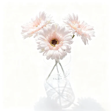 Lot de 3 Fleurs Artificielles en Soie Gerbera 23cm – Décoration de Table, Mariage, Maison, Véranda, Fête – Rose