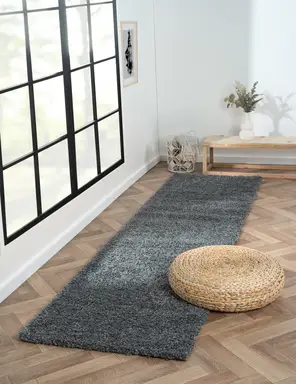 My Flair Teppich "My Shaggy" rechteckig dunkelgrau 300 x 80 cm