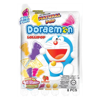 Big Foot Doraemon Natural Lollipop 80g