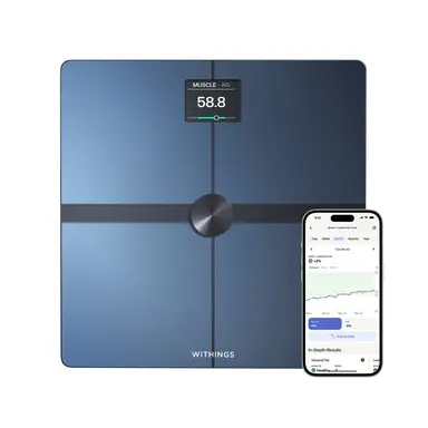 Withings Body Smart Wi-Fi and Bluetoooth Scales for Body Weight and Fat Percentage, Body Composition Scales - Black