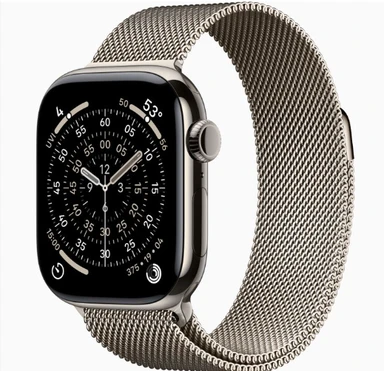 APPLE Watch Series 11 GPS + Cellular 42mm Natural Titanium Case with Natural Milanese Loop