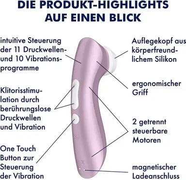 Satisfyer Pro 2 Plus - Clitorale Stimulator - Drukgolven Vibraties Dubbele Motoren Oplaadbaar Waterdicht