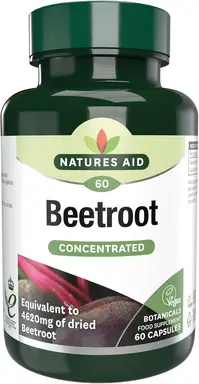 Natures Aid Beetroot 4620mg Daily Wellness Support Capsules - 60 Capsules