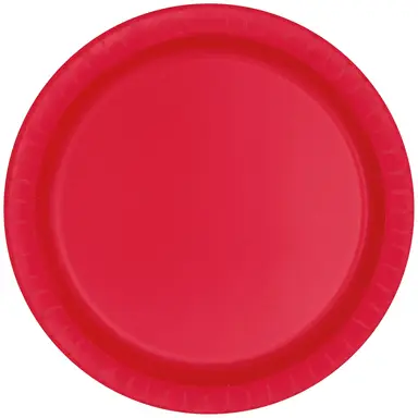 Unique Party Paper Plates, Red, 17cm, 8 Pack
