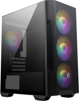 MSI MAG Forge M100R Midi Tower Zwart, Transparant