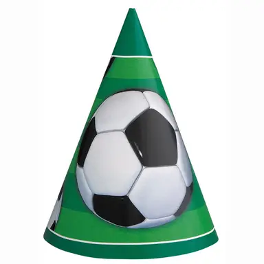 Unique Football Party Hats, 8 pack