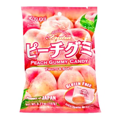 KASUGAI Peach Gummy 107g 