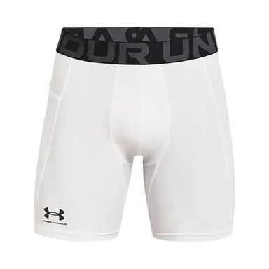 Under Armour HeatGear Men's 6" Compression Shorts - White