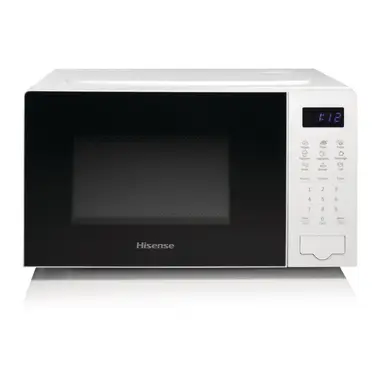 Hisense Digital Solo Microwave Oven - 700W, 20L, White, Automatic Defrost, 9 Auto Cook Menus, Clock & Timer, Easy Clean, H20MOWS4UK