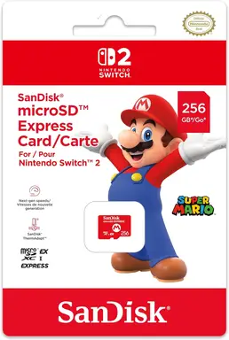 SanDisk Nintendo MicroSD Express Card 256GB for Nintendo Switch 2