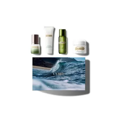 La Mer The Radiant Hydration 4-Delig Set (The Essence Schuimende Reiniger 30ml / The Treatment Lotion 30ml / The Hydrating Infused Emulsie 15ml / Crème De La Mer 30ml)