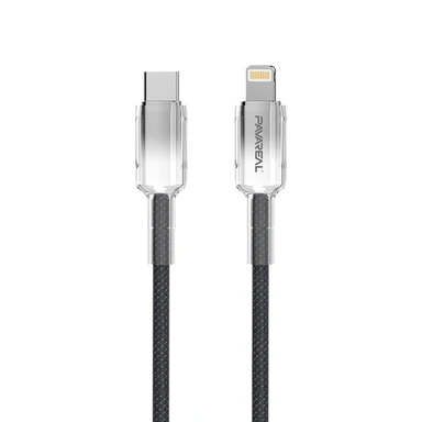 Câble de Données PAVAREAL USB-C vers USB-C en Alliage de Zinc PD27W Noir à Charge Ultra Rapide et Compatibilité Totale