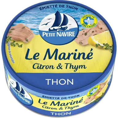 PETIT NAVIRE Le Mariné Émietté de thon au citron & thym - 110 g 