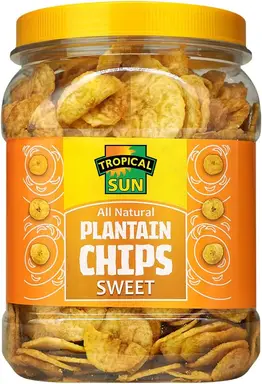 Tropical Sun Plantain Chips Naturally Sweet  450g