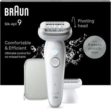Braun Silk-épil Serie 9 Damen-Haarentfernungsgerät 9-041, Silberfarbe